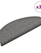 vidaXL Изтривалки за стълби 30 бр. 65x24x4 см тъмносиви полукръгли големи