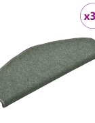 vidaXL Изтривалки за стълби 30 бр. 65x24x4 см тъмнозелени полукръгли големи