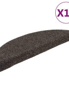 vidaXL Изтривалки за стълби самозалепващи се 10 бр. 56x17x3 см антрацит полукръгли