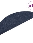 vidaXL Изтривалки за стълби самозалепващи се 10 бр. 56x17x3 см сини полукръгли