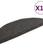 vidaXL Изтривалки за стълби самозалепващи се 10 бр. 65x21x4 см антрацит полукръгли големи