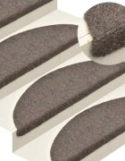 vidaXL Изтривалки за стълби самозалепващи се 10 бр. 65x21x4 см бежови полукръгли големи