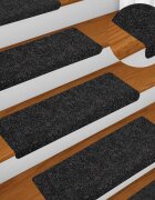 vidaXL Изтривалки за стълби самозалепващи се 10 бр. 65x21x4 см черни с правоъгълен кант