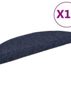 vidaXL Изтривалки за стълби самозалепващи се 15 бр. 56x17x3 см сини полукръгли