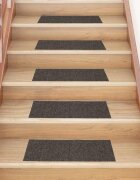vidaXL Изтривалки за стълби самозалепващи се 15 бр. 60x25 см антрацит правоъгълни