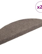 vidaXL Изтривалки за стълби самозалепващи се 20 бр. 65x21x4 см бежови полукръгли големи