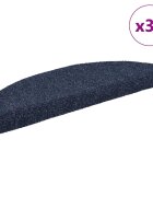 vidaXL Изтривалки за стълби самозалепващи се 30 бр. 56x17x3 см сини полукръгли