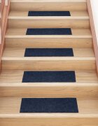 vidaXL Изтривалки за стълби самозалепващи се 30 бр. 60x25 см тъмносини правоъгълни