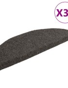 vidaXL Изтривалки за стълби самозалепващи се 30 бр. 65x21x4 см антрацит полукръгли големи
