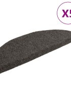 vidaXL Изтривалки за стълби самозалепващи се 5 бр. 65x21x4 см антрацит полукръгли големи