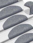 vidaXL Изтривалки за стълби самозалепващи се 5 бр. 65x21x4 см светлосиви полукръгли големи