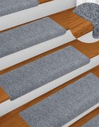 vidaXL Изтривалки за стълби самозалепващи се 5 бр. 65x21x4 см светлосиви правоъгълни кант