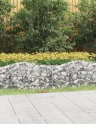 vidaXL Извит габион повдигната леха 200x100x50 см поцинковано желязо