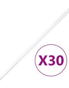 vidaXL Кабелни канали с клипсове Ø20 мм 30 м PVC