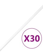 vidaXL Кабелни канали с клипсове Ø25 мм 30 м PVC