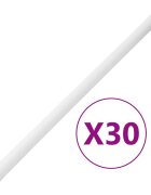 vidaXL Кабелни канали с клипсове Ø30 мм 30 м PVC