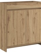 vidaXL Кабинет под мивка за баня Дъб артизан 785 x 375 x 81 см