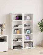 vidaXL Кабинет за CD 2 бр. Бяло 33 x 235 x 975 см