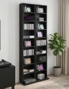 vidaXL Кабинет за CD 2 бр. Черен дъб 33 x 235 x 175 см
