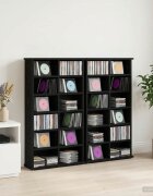 vidaXL Кабинет за CD 2 бр. Черен дъб 60 x 17 x 92 см