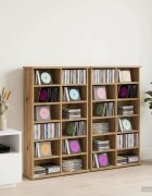 vidaXL Кабинет за CD 2 бр. Дъб артизан 60 x 17 x 92 см