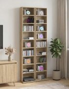 vidaXL Кабинет за CD 2 бр. Дъб сонома 33 x 235 x 175 см