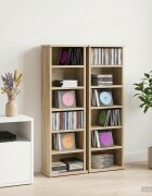 vidaXL Кабинет за CD 2 бр. Дъб сонома 60 x 17 x 92 см