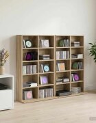 vidaXL Кабинет за CD 2 бр. Дъб сонома 65 x 235 x 975 см