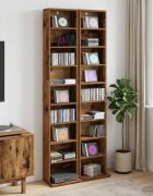 vidaXL Кабинет за CD 2 бр. Дъбова дървесина 33 x 235 x 175 см
