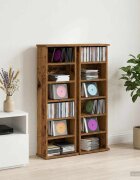 vidaXL Кабинет за CD 2 бр. Дъбова дървесина 60 x 17 x 92 см