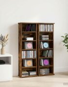 vidaXL Кабинет за CD 2 бр. Опушен дъб 60 x 17 x 92 см