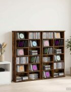 vidaXL Кабинет за CD 2 бр. Опушен дъб 60 x 17 x 92 см