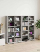 vidaXL Кабинет за CD 2 бр. Сив Сонома 65 x 235 x 975 см
