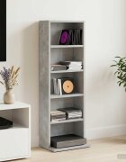 vidaXL Кабинет за CD Бетонно сиво 33 x 235 x 975 см