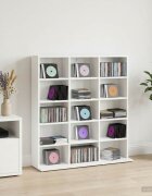 vidaXL Кабинет за CD Бяло 96 x 235 x 975 см Инженерна дървесина