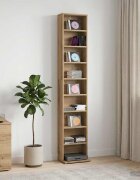 vidaXL Кабинет за CD Дъб артизан 33 x 235 x 175 см