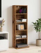 vidaXL Кабинет за CD Дъбова дървесина 33 x 235 x 975 см