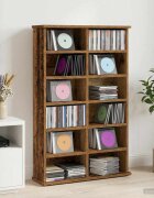 vidaXL Кабинет за CD Дъбова дървесина 60 x 17 x 92 см