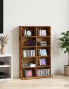 vidaXL Кабинет за CD Дъбова дървесина 65 x 235 x 975 см
