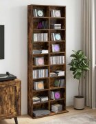 vidaXL Кабинет за CD Опушен дъб 65 x 235 x 175 см Инженерна дървесина