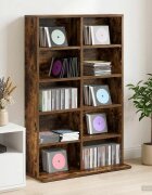 vidaXL Кабинет за CD Опушен дъб 65 x 235 x 975 см