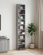 vidaXL Кабинет за CD Сив Сонома 33 x 235 x 175 см Инженерна дървесина