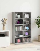 vidaXL Кабинет за CD Сив Сонома 65 x 235 x 975 см
