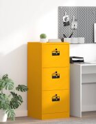 vidaXL Кабинет за файлове Горчично жълто 455 x 42 x 1065 см