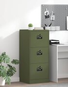 vidaXL Кабинет за файлове Маслинено зелено 455 x 42 x 1065 см