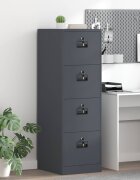 vidaXL Кабинет за файлове с чекмедже Антрацит 44 x 50 x 139 см