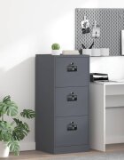 vidaXL Кабинет за файлове с чекмедже Антрацит 455 x 42 x 1065 см
