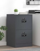 vidaXL Кабинет за файлове с чекмедже Антрацит 455 x 42 x 745 см