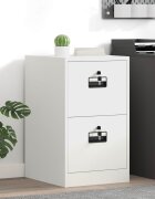 vidaXL Кабинет за файлове с чекмедже Бяло 44 x 50 x 745 см