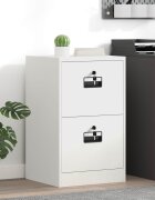 vidaXL Кабинет за файлове с чекмедже Бяло 455 x 42 x 745 см